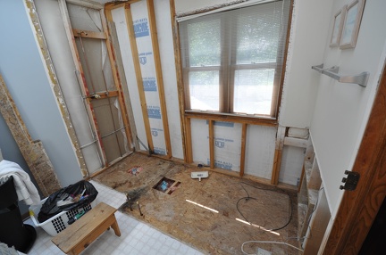 Shower base gone